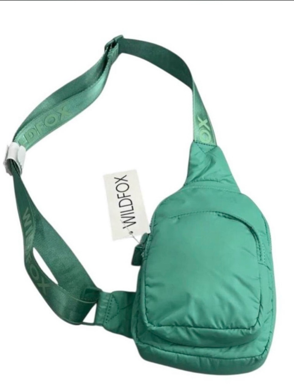 Wildfox Green Padded Sling Crossbody Bag